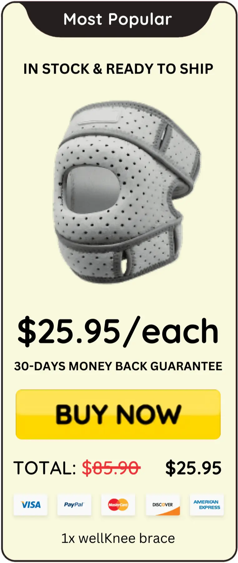 wellKnee brace price